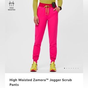 Limited addition shocking pink high waisted scrub pants
